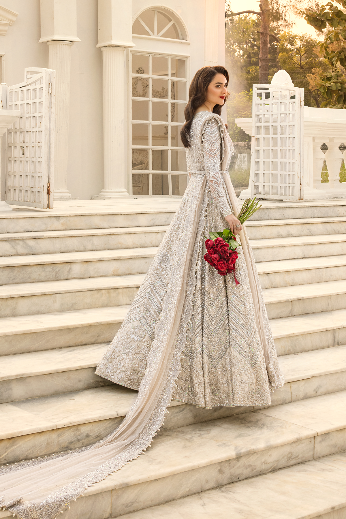 Erum Khan | Iris Bridal Couture 24 | DIAMOND DEWDROP by Erum Khan - Designer Dress - Type: Bridal - Available at Libayah - 100% Original