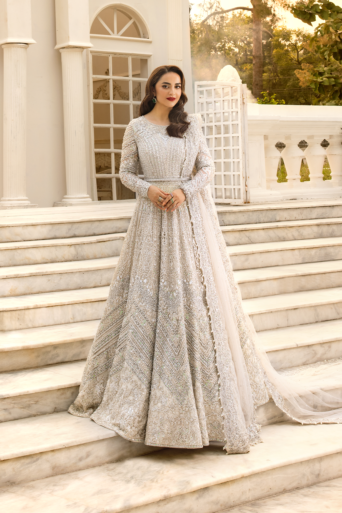 Erum Khan | Iris Bridal Couture 24 | DIAMOND DEWDROP by Erum Khan - Designer Dress - Type: Bridal - Available at Libayah - 100% Original