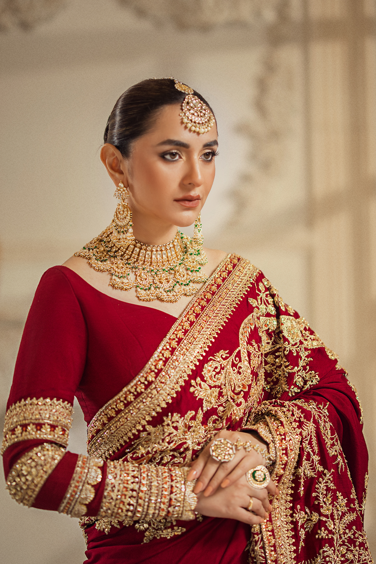 Erum Khan | Iris Bridal Couture 24 | RUBY RADIANCE by Erum Khan - Designer Dress - Type: Bridal - Available at Libayah - 100% Original