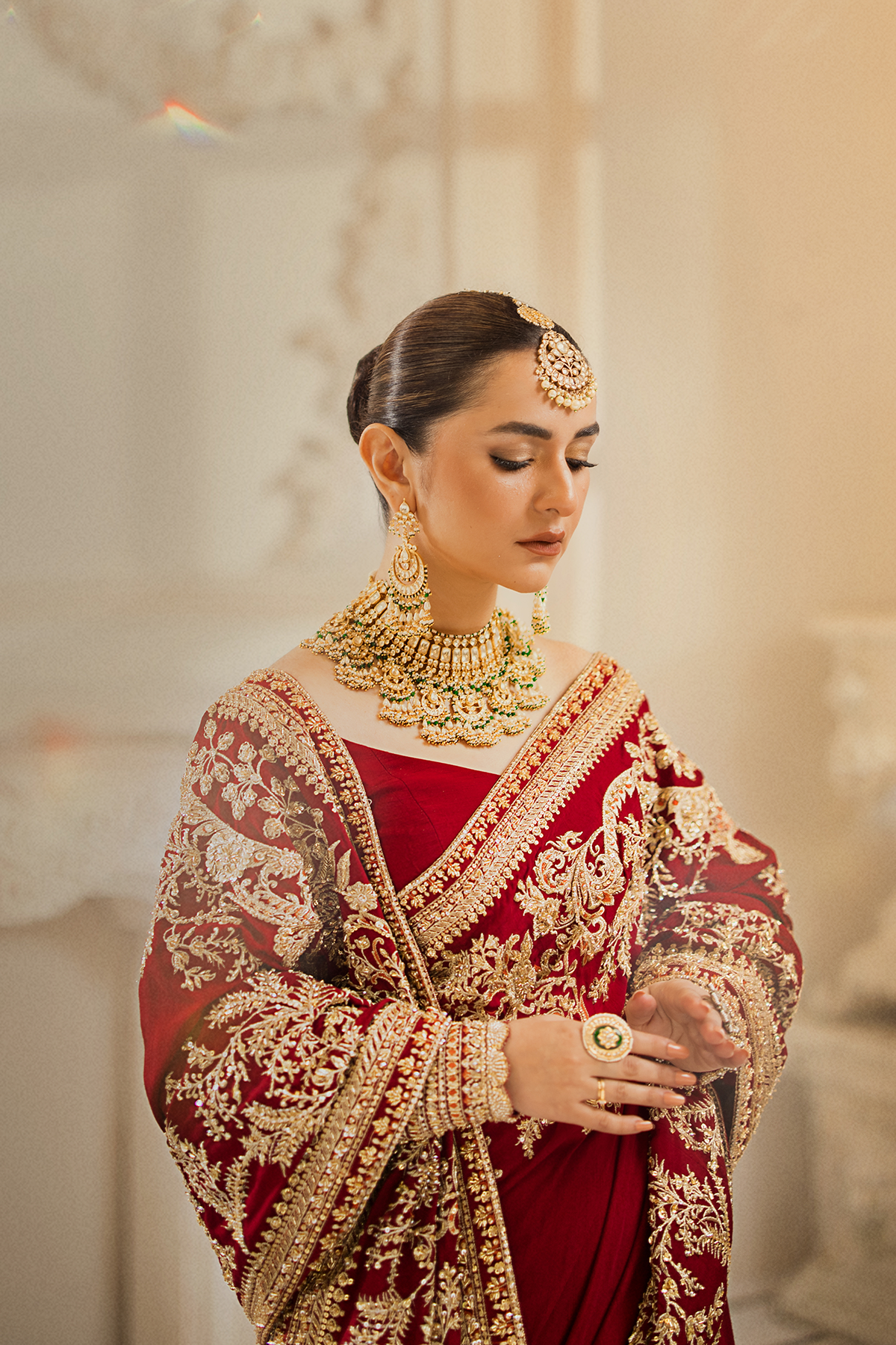 Erum Khan | Iris Bridal Couture 24 | RUBY RADIANCE by Erum Khan - Designer Dress - Type: Bridal - Available at Libayah - 100% Original
