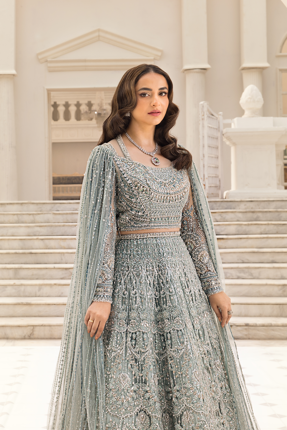 Erum Khan | Iris Bridal Couture 24 | MINTY BREEZE by Erum Khan - Designer Dress - Type: Bridal - Available at Libayah - 100% Original