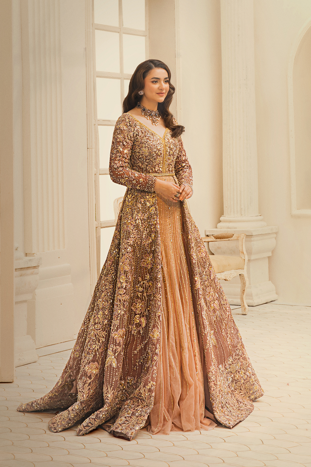 Erum Khan | Iris Bridal Couture 24 | SAPPHIRE SERENITY by Erum Khan - Designer Dress - Type: Bridal - Available at Libayah - 100% Original