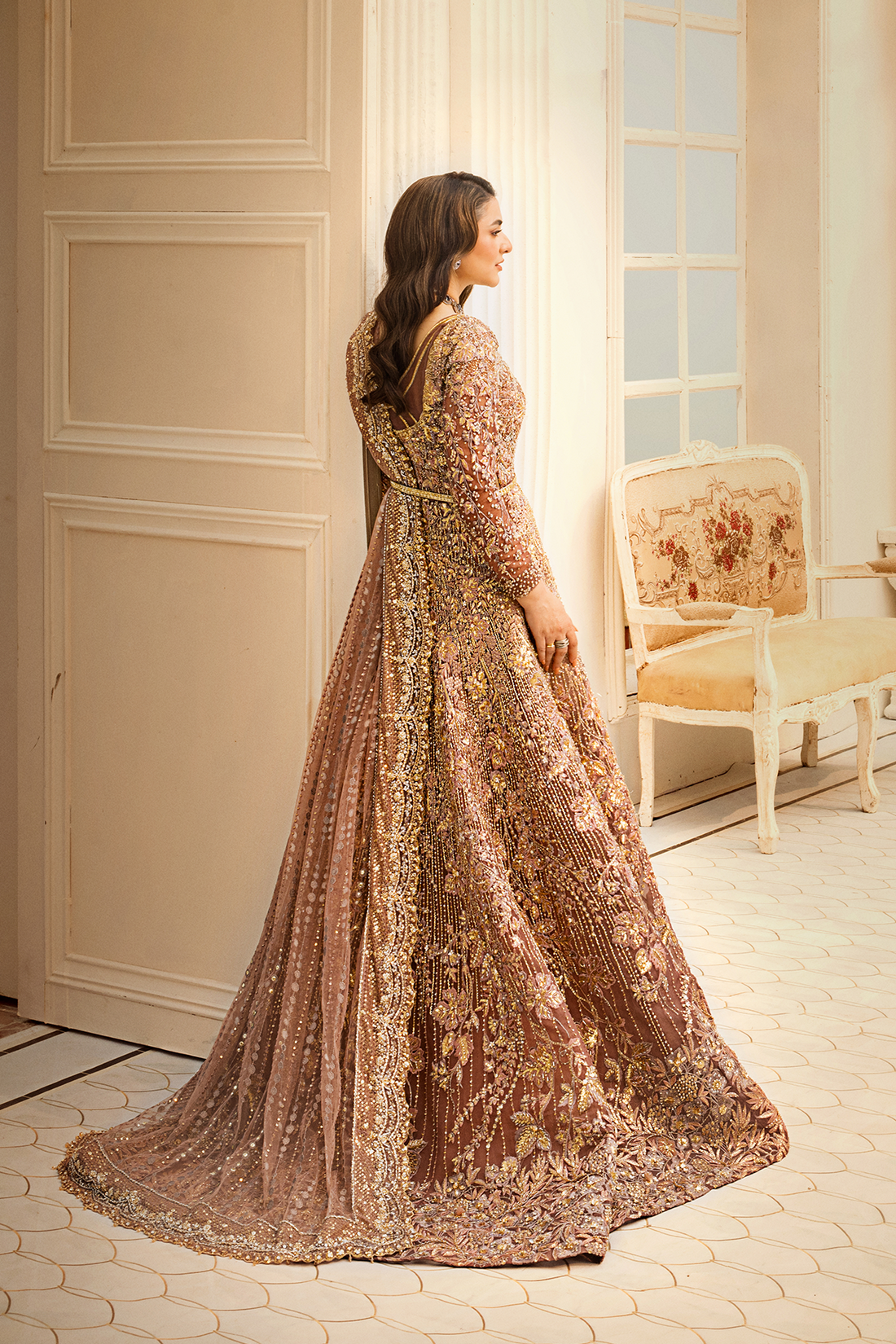 Erum Khan | Iris Bridal Couture 24 | SAPPHIRE SERENITY by Erum Khan - Designer Dress - Type: Bridal - Available at Libayah - 100% Original