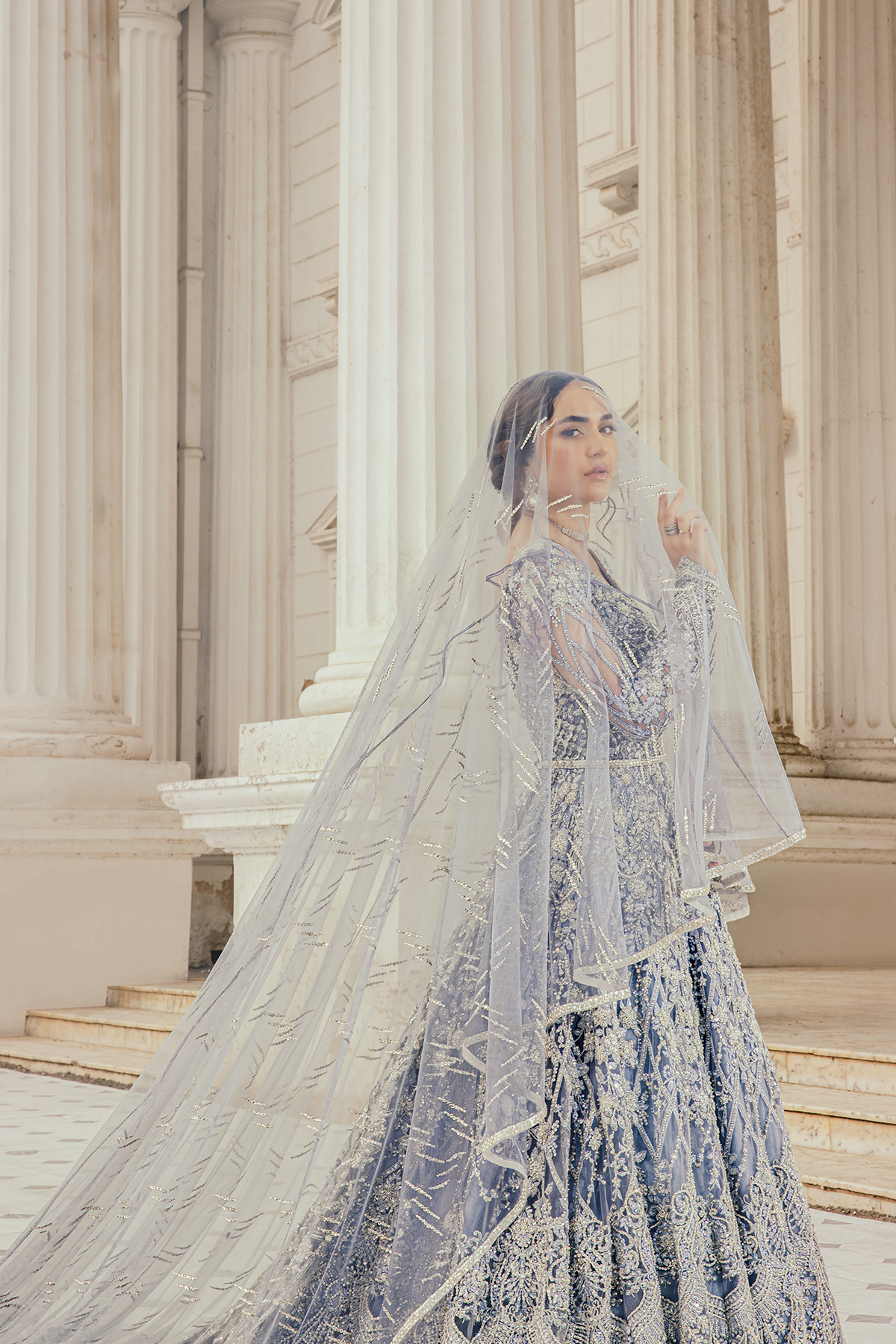 Erum Khan | Iris Bridal Couture 24 | MOONLIT MAJESTY by Erum Khan - Designer Dress - Type: Bridal - Available at Libayah - 100% Original