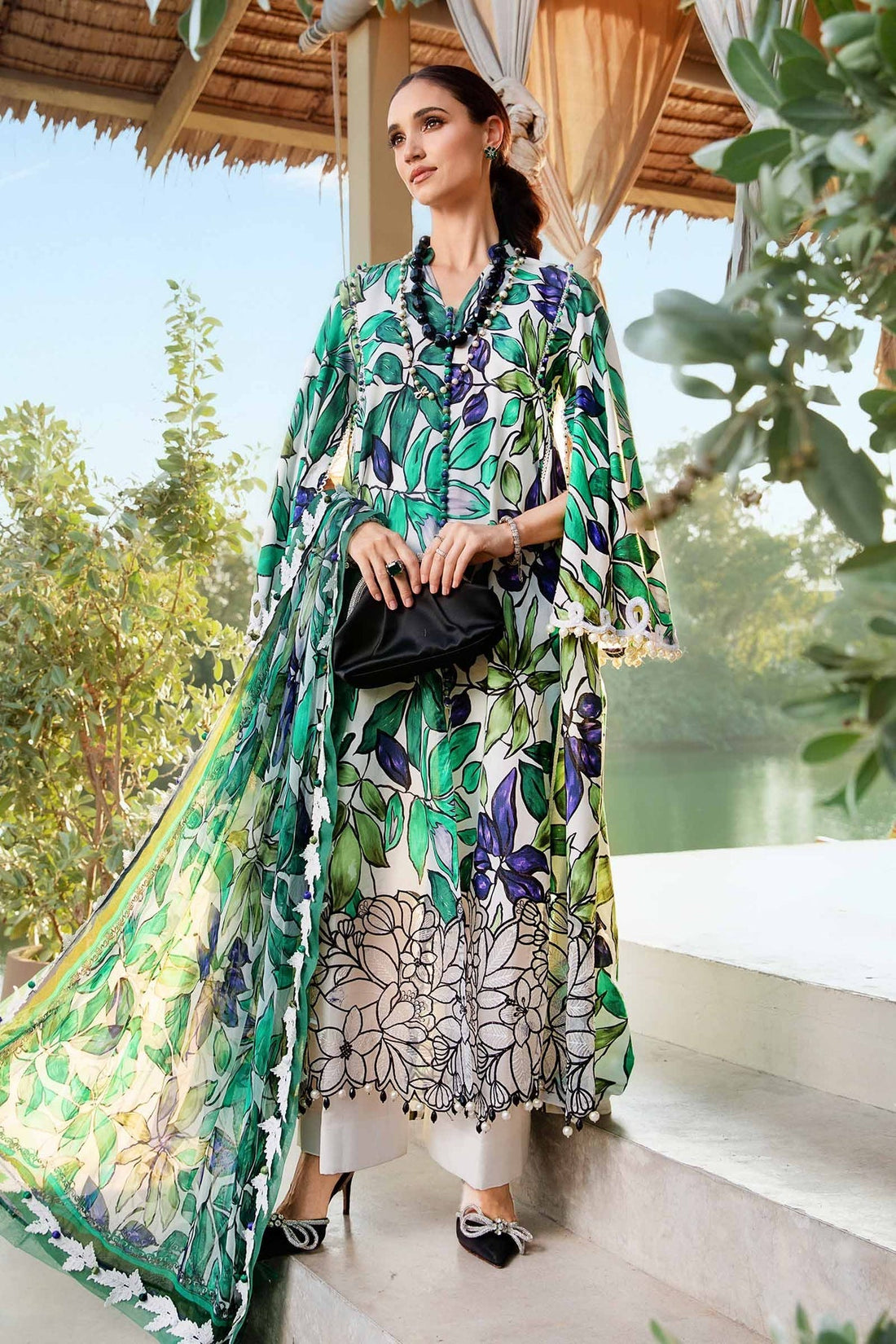 Maria B | M Prints 25 | MPT-2505-A by Maria B - Designer Dress - Type: Ladies Clothes - Available at Libayah - 100% Original