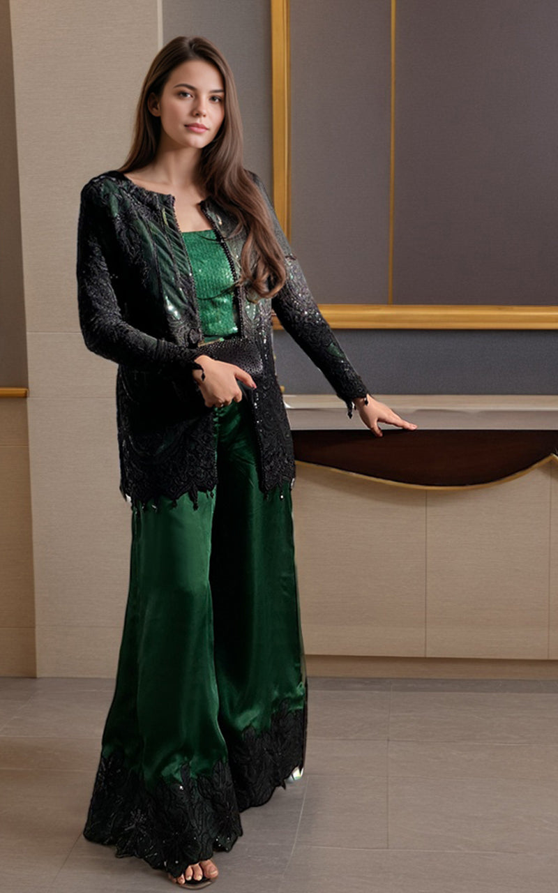 Threads and Motifs | Formal Dresses 25 | Embroidered Jacket by Threads and Motifs - Designer Dress  - Type : Ladies Clothes - Available at Libayah - 100% Original 