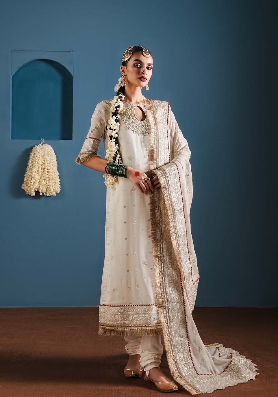Zarqash | Lakhnawi Festive Chiffon 24 |  ZQL 001B MEHAK by Zarqash - Designer Dress - Type: Ladies Clothes - Available at Libayah - 100% Original