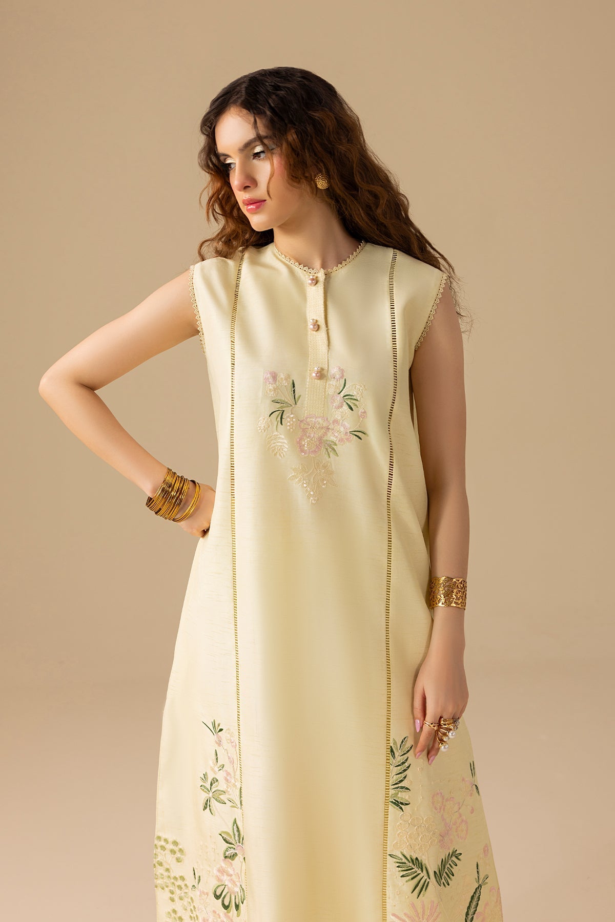 Erum Khan | Lillia Summer Edit | Butter Daze by Erum Khan - Designer Dress - Type: Ladies Clothes - Available at Libayah - 100% Original