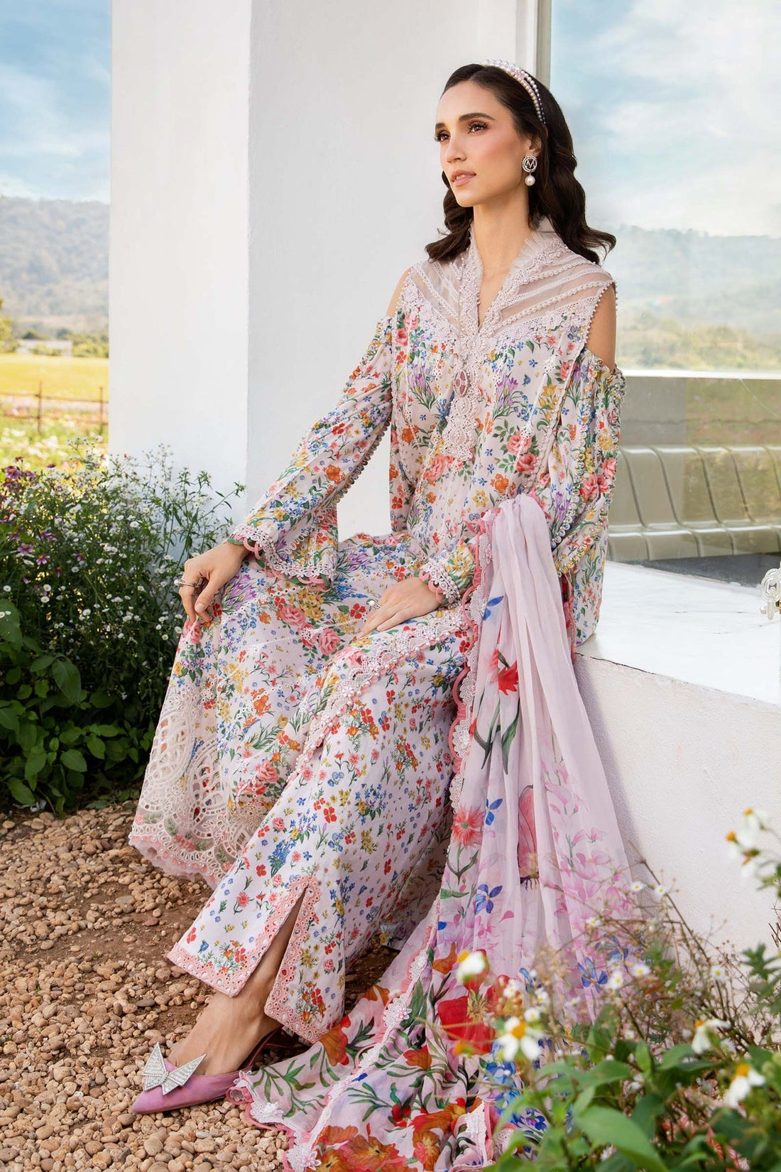 Maria B | M Prints 25 | MPT-2507-A by Maria B - Designer Dress - Type: Ladies Clothes - Available at Libayah - 100% Original