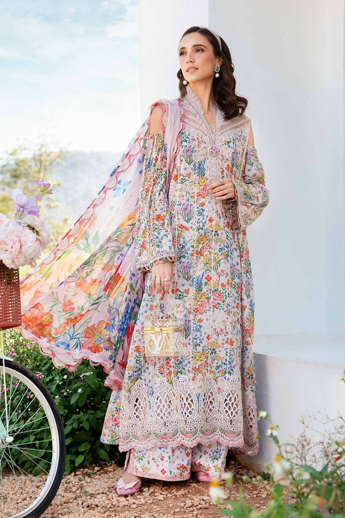 Maria B | M Prints 25 | MPT-2507-A by Maria B - Designer Dress - Type: Ladies Clothes - Available at Libayah - 100% Original