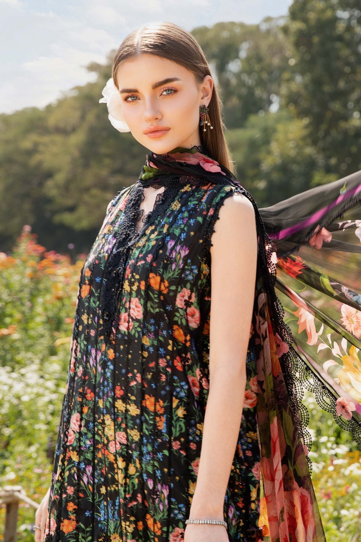 Maria B | M Prints 25 | MPT-2507-B by Maria B - Designer Dress - Type: Ladies Clothes - Available at Libayah - 100% Original