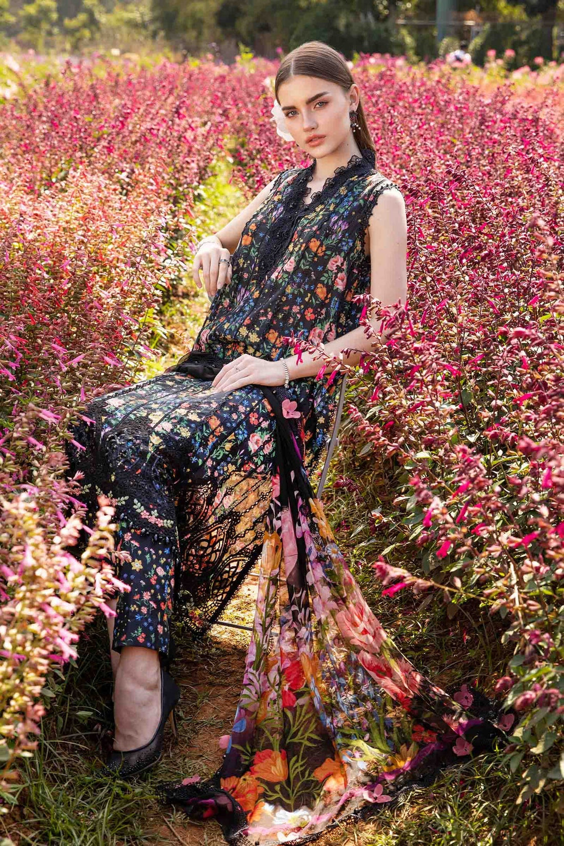 Maria B | M Prints 25 | MPT-2507-B by Maria B - Designer Dress - Type: Ladies Clothes - Available at Libayah - 100% Original