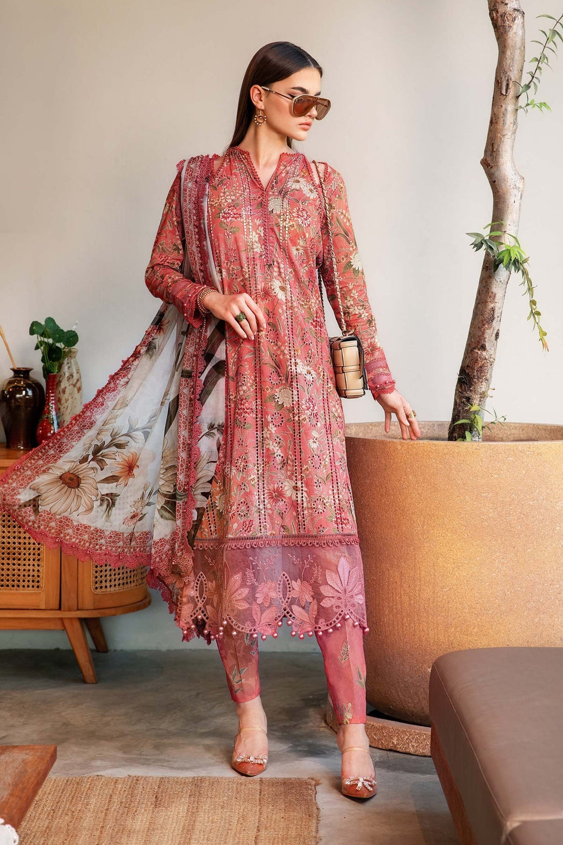 Maria B | M Prints 25 | MPT-2508-A by Maria B - Designer Dress - Type: Ladies Clothes - Available at Libayah - 100% Original