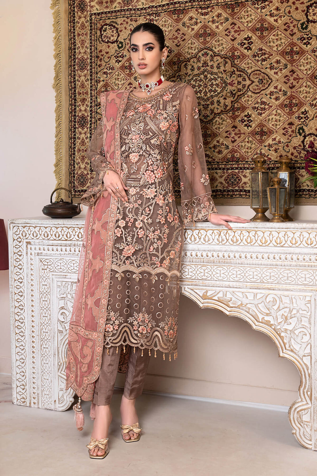 Janique | Luxury Collection 24 | D-005 Apricot Blossom by Janique - Designer Dress - Type: Ladies Clothes - Available at Libayah - 100% Original