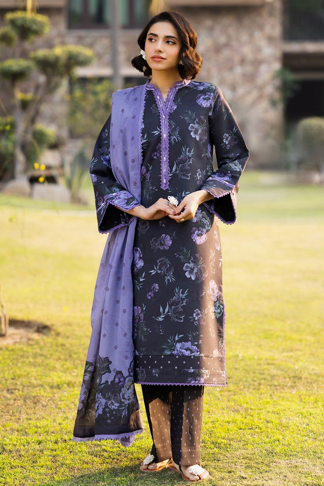 Alizeh | Sheen Lawn Prints 25 | AF-PL-6028-Bluebell by Alizeh - Designer Dress - Type: Ladies Clothes - Available at Libayah - 100% Original