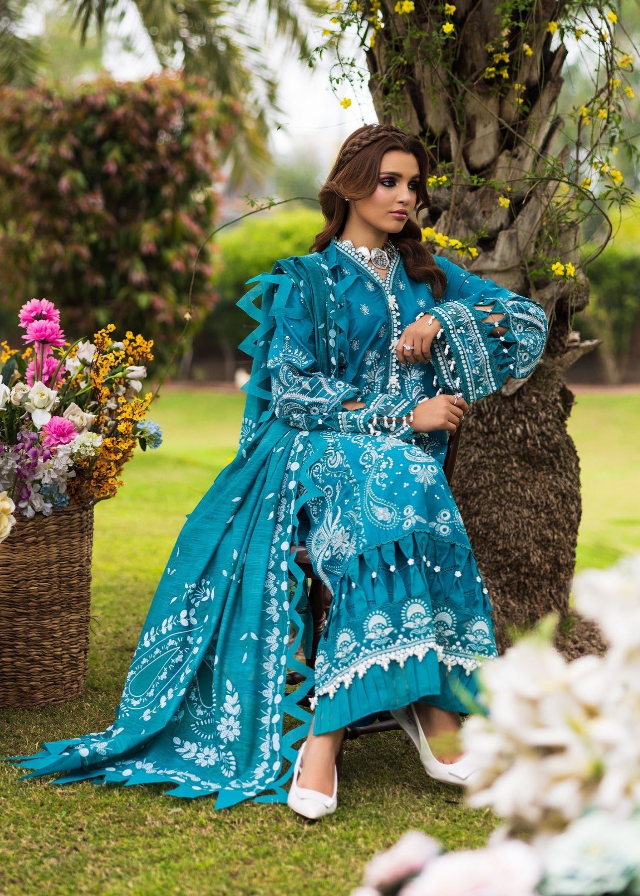 Paras by Pasha | Bloom and Beyond | Sapphire Bloom by Paras by Pasha - Designer Dress - Type: Ladies Clothes - Available at Libayah - 100% Original