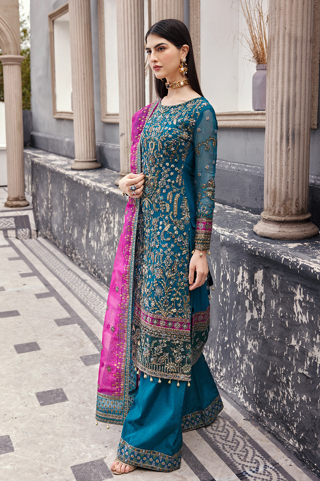 Emaan Adeel | Nawabzadi Wedding Dresses | NW-05 by Emaan Adeel - Designer Dress - Type: Ladies Clothes - Available at Libayah - 100% Original