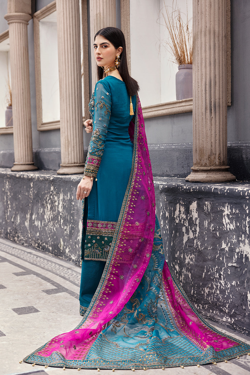 Emaan Adeel | Nawabzadi Wedding Dresses | NW-05 by Emaan Adeel - Designer Dress - Type: Ladies Clothes - Available at Libayah - 100% Original