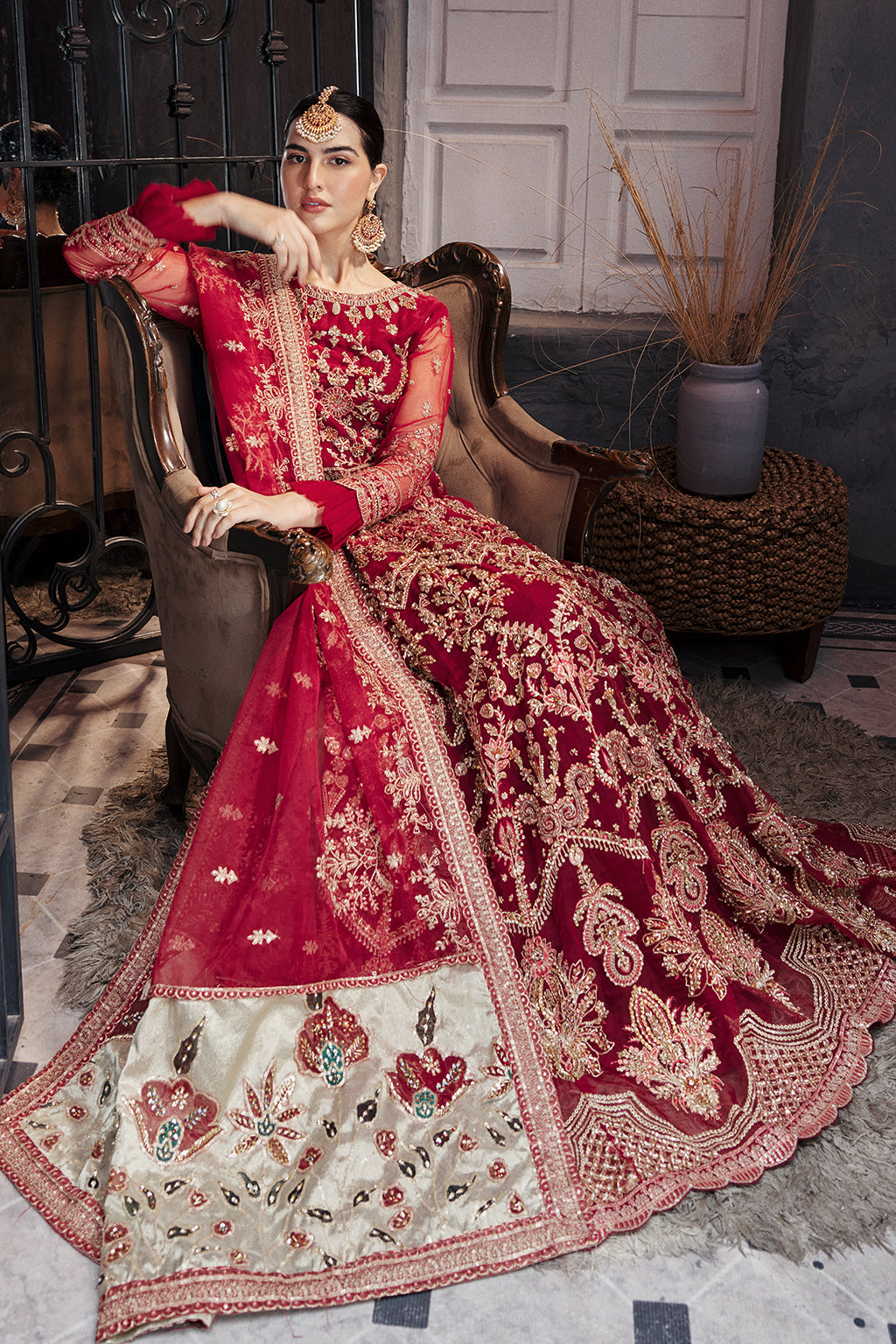Emaan Adeel | Nawabzadi Wedding Dresses | NW-01 by Emaan Adeel - Designer Dress - Type: Ladies Clothes - Available at Libayah - 100% Original
