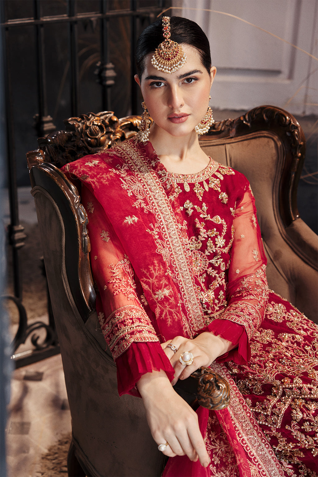 Emaan Adeel | Nawabzadi Wedding Dresses | NW-01 by Emaan Adeel - Designer Dress - Type: Ladies Clothes - Available at Libayah - 100% Original