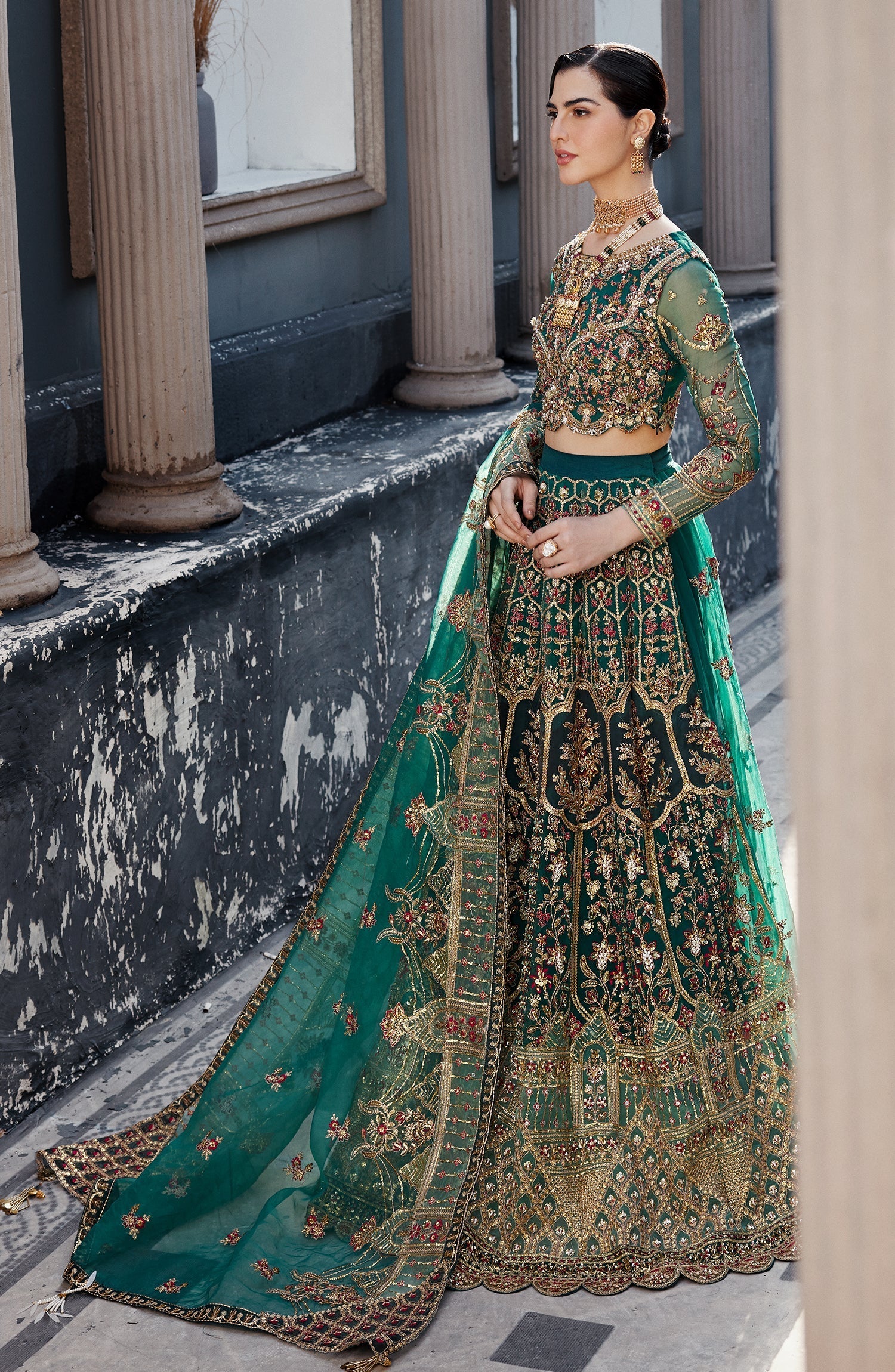 Emaan Adeel | Nawabzadi Wedding Dresses | LALEENA by Emaan Adeel - Designer Dress - Type: Ladies Clothes - Available at Libayah - 100% Original