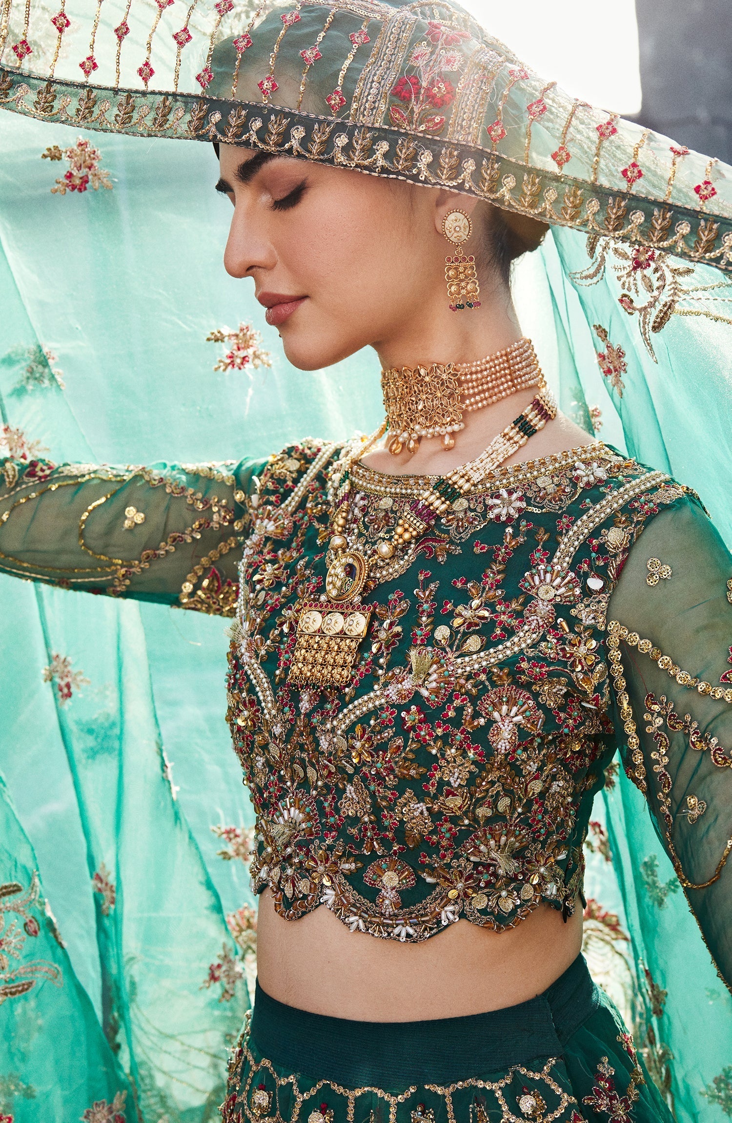 Emaan Adeel | Nawabzadi Wedding Dresses | LALEENA by Emaan Adeel - Designer Dress - Type: Ladies Clothes - Available at Libayah - 100% Original