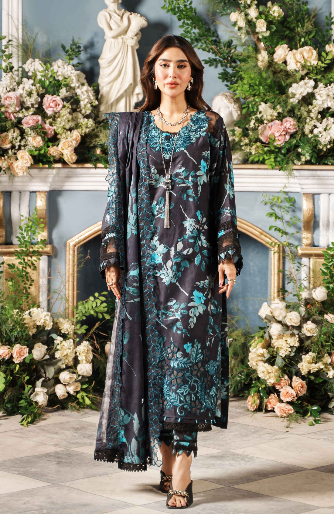 Al Zohaib | Printkari Cutwork Applique 24 | PCA-24-01 by Al Zohaib - Designer Dress - Type: Ladies Clothes - Available at Libayah - 100% Original