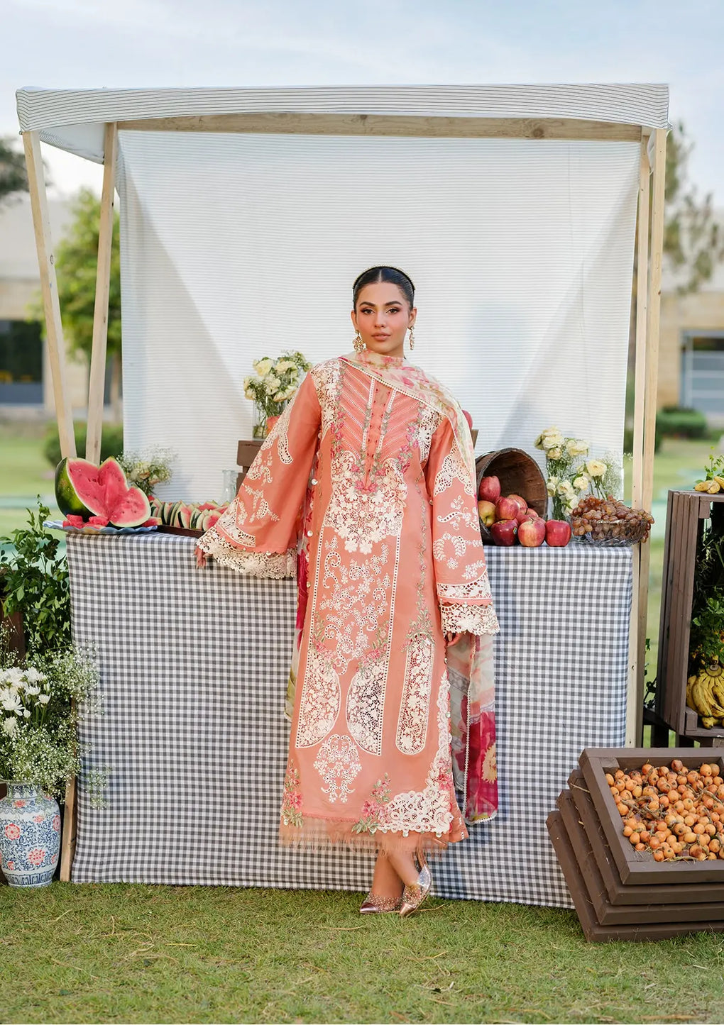 Elaf Premium | Luxury Lawn 25 | ELH-5A AUTUMN DREAM by Elaf Premium - Designer Dress - Type: Ladies Clothes - Available at Libayah - 100% Original