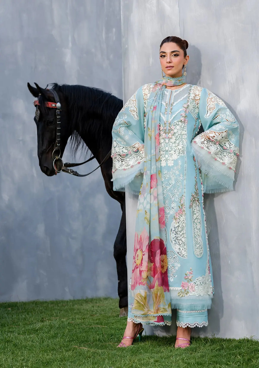 Elaf Premium | Luxury Lawn 25 | ELH-5B ELYA by Elaf Premium - Designer Dress - Type: Ladies Clothes - Available at Libayah - 100% Original