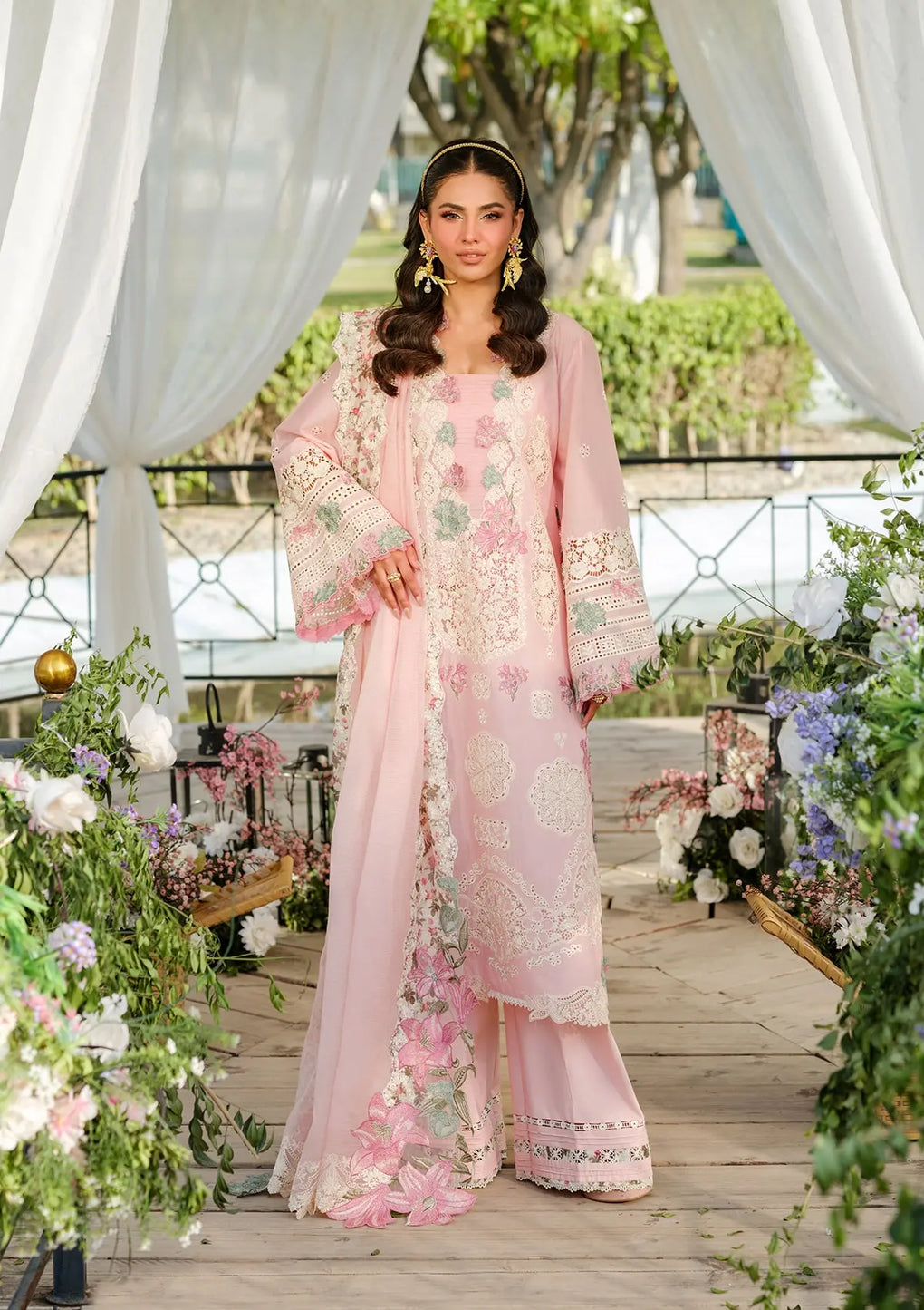 Elaf Premium | Luxury Lawn 25 | ELH-1B SOPHIA by Elaf Premium - Designer Dress - Type: Ladies Clothes - Available at Libayah - 100% Original