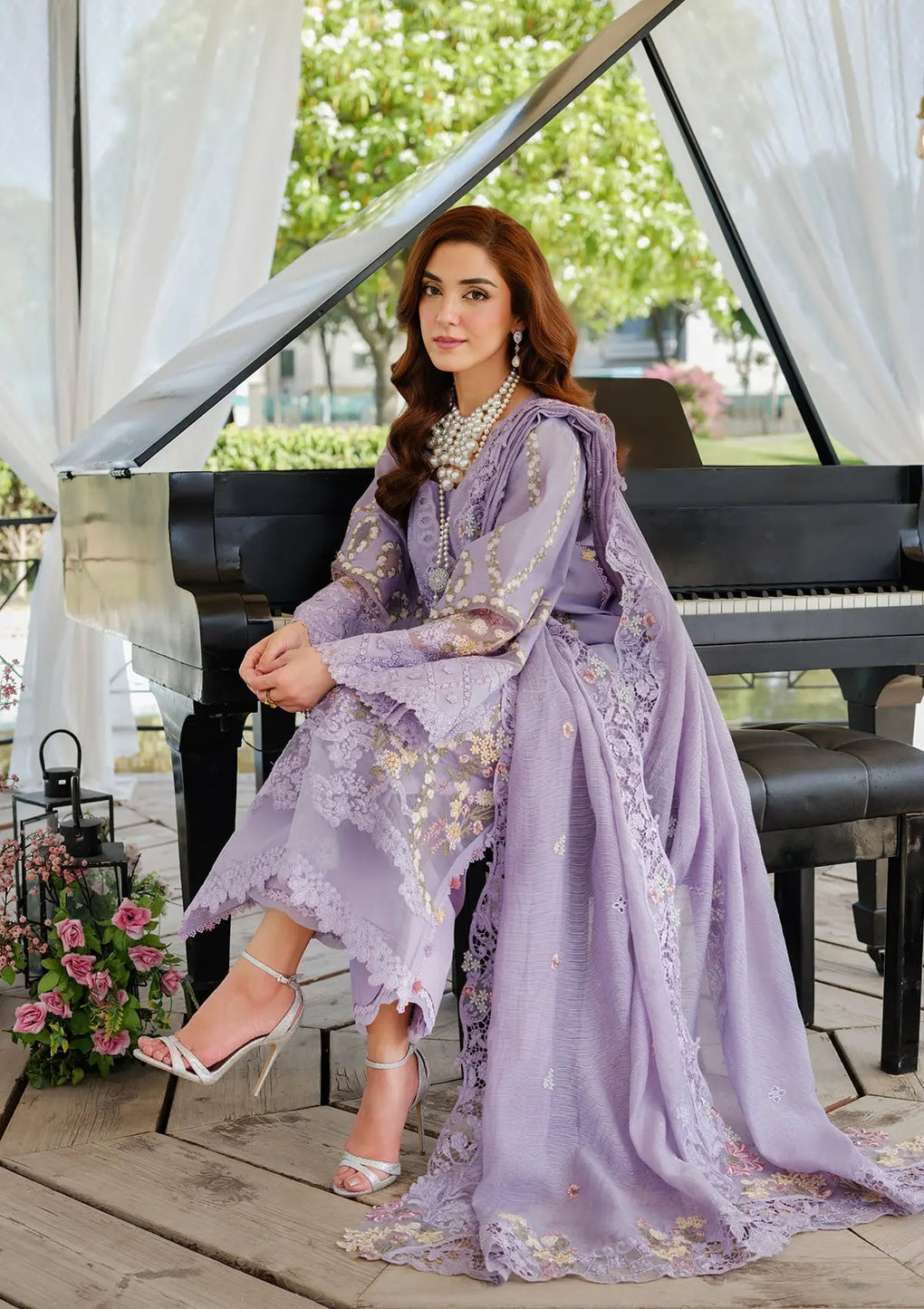 Elaf Premium | Luxury Lawn 25 | ELH-3A PARIS HUES by Elaf Premium - Designer Dress - Type: Ladies Clothes - Available at Libayah - 100% Original