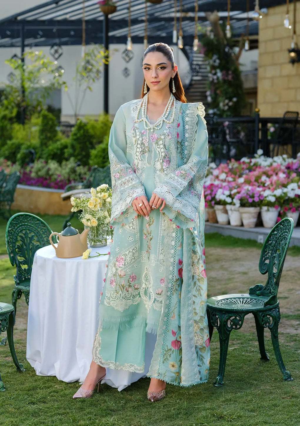 Elaf Premium | Luxury Lawn 25 | ELH-2B ZOYA by Elaf Premium - Designer Dress - Type: Ladies Clothes - Available at Libayah - 100% Original