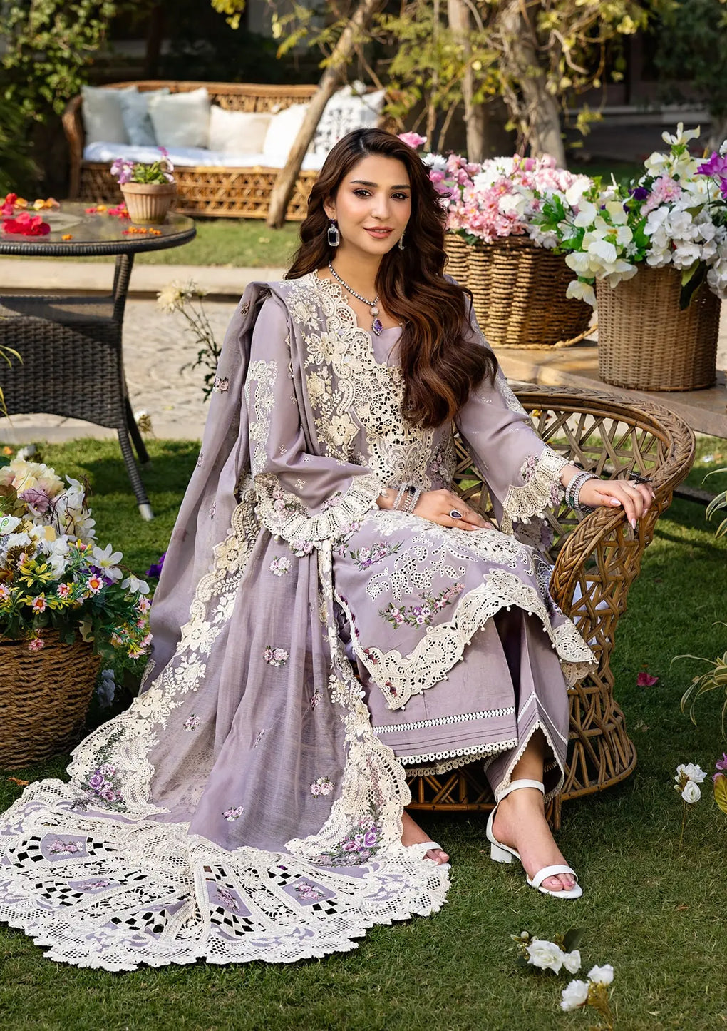 Elaf Premium | Luxury Lawn 25 | ELM-1A RAHA by Elaf Premium - Designer Dress - Type: Ladies Clothes - Available at Libayah - 100% Original