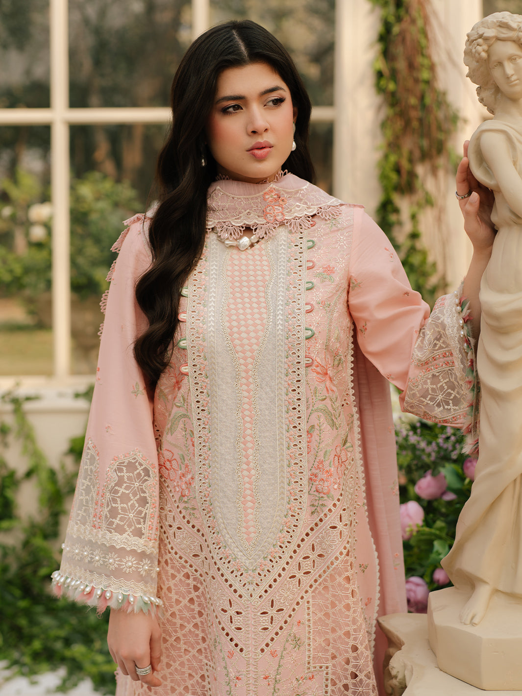 Bin Ilyas | Freesia Embroidered Lawn 25 | 101 - A by Bin Ilyas - Designer Dress - Type: Ladies Clothes - Available at Libayah - 100% Original