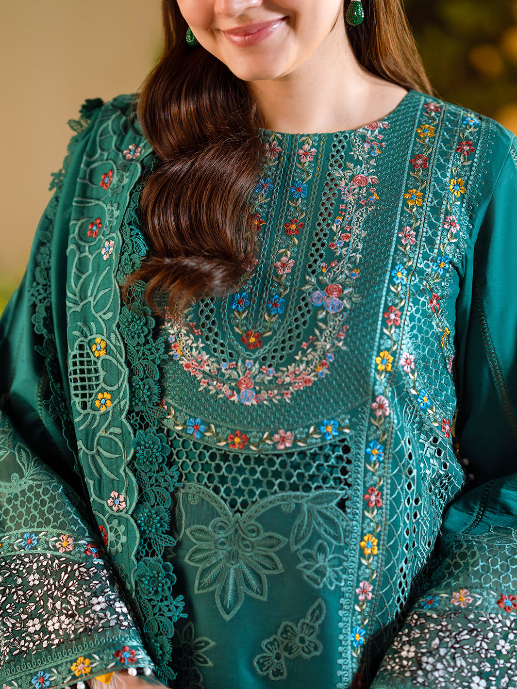Bin Ilyas | Freesia Embroidered Lawn 25 | 102 - A by Bin Ilyas - Designer Dress - Type: Ladies Clothes - Available at Libayah - 100% Original