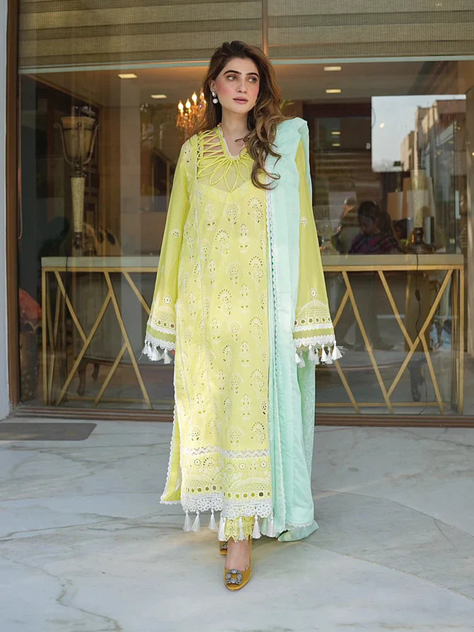 Faiza Faisal | Maya Luxury Lawn | Derya by Faiza Faisal - Designer Dress - Type: Ladies Clothes - Available at Libayah - 100% Original