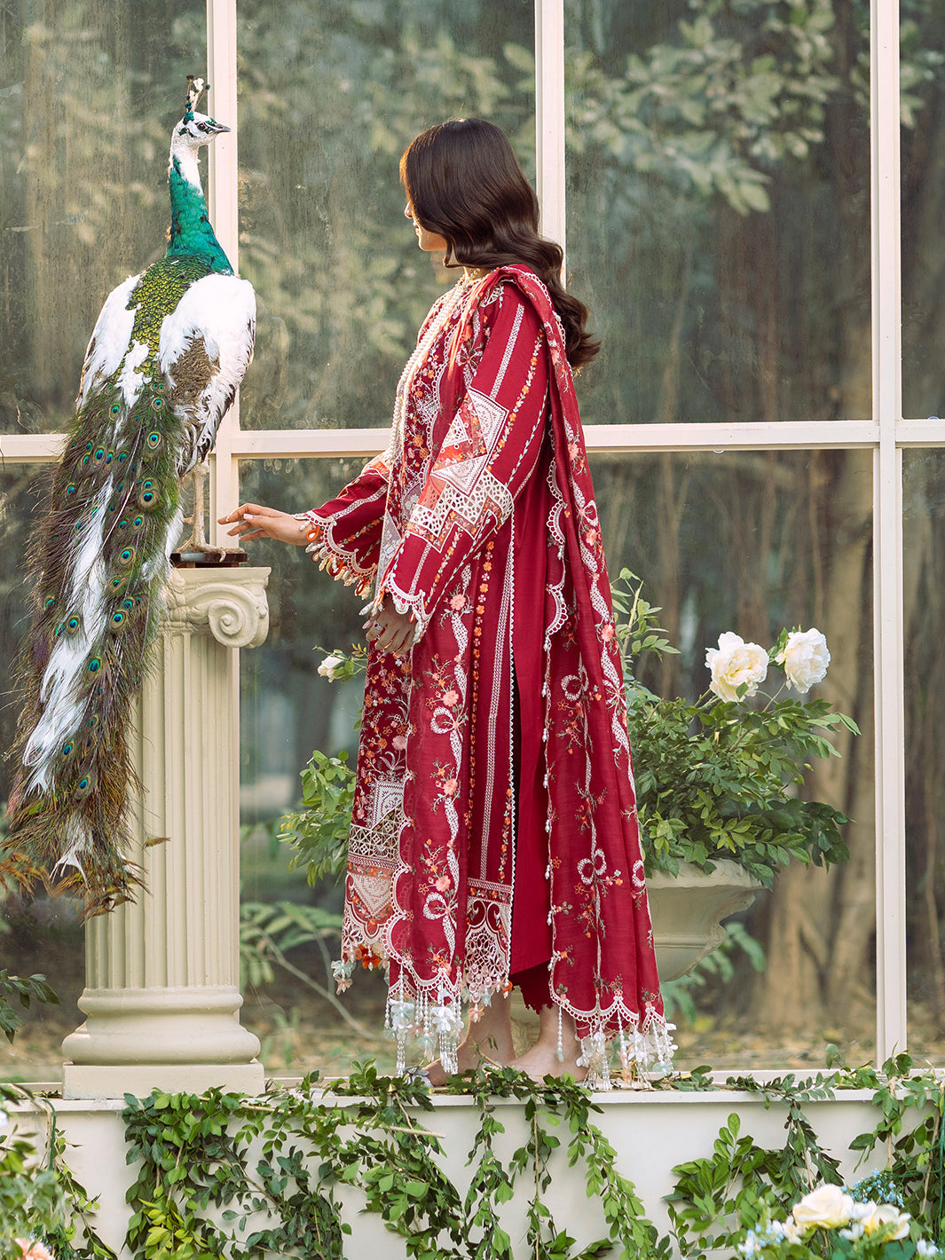 Bin Ilyas | Freesia Embroidered Lawn 25 | 103 - A by Bin Ilyas - Designer Dress - Type: Ladies Clothes - Available at Libayah - 100% Original