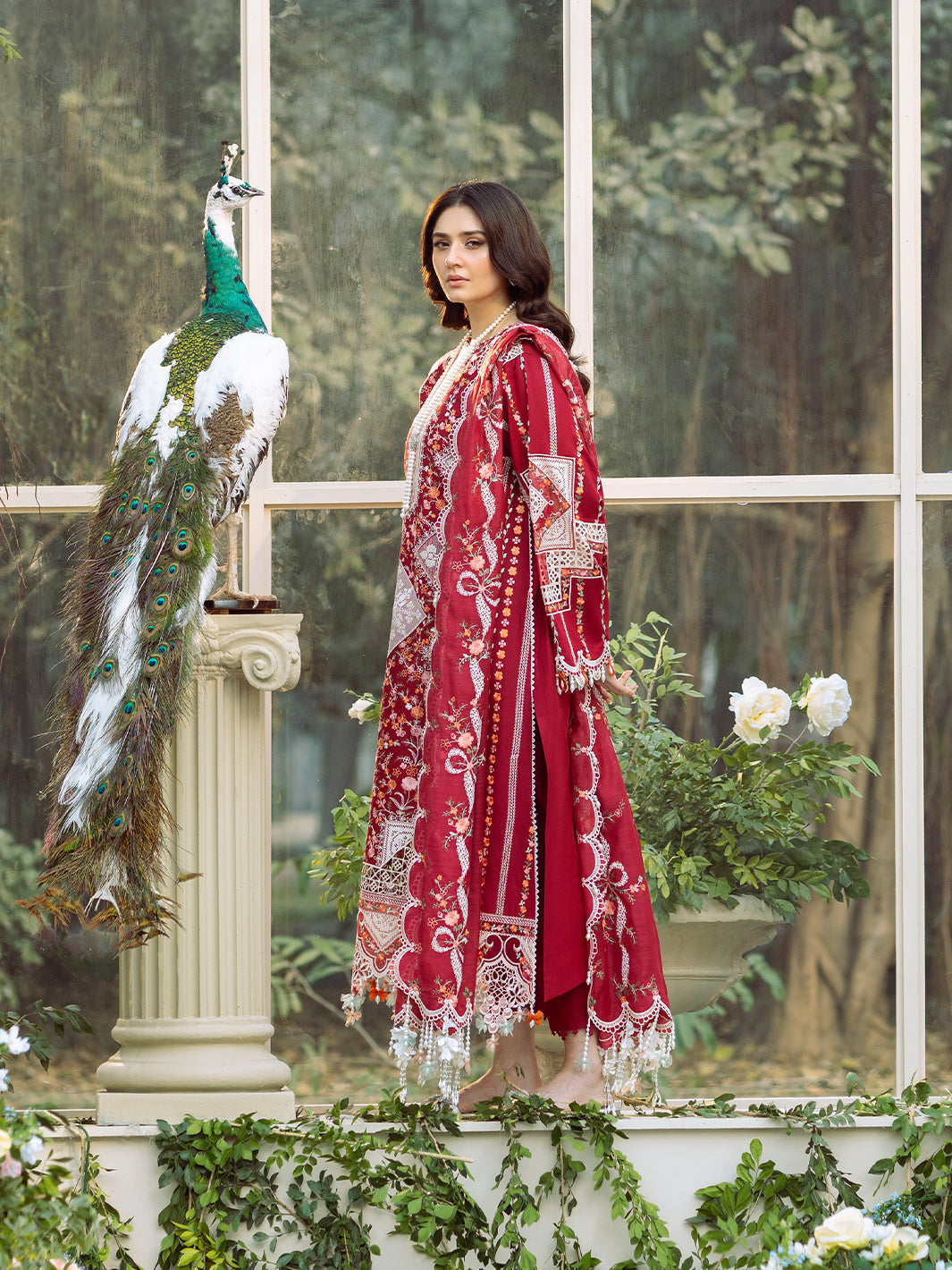 Bin Ilyas | Freesia Embroidered Lawn 25 | 103 - A by Bin Ilyas - Designer Dress - Type: Ladies Clothes - Available at Libayah - 100% Original