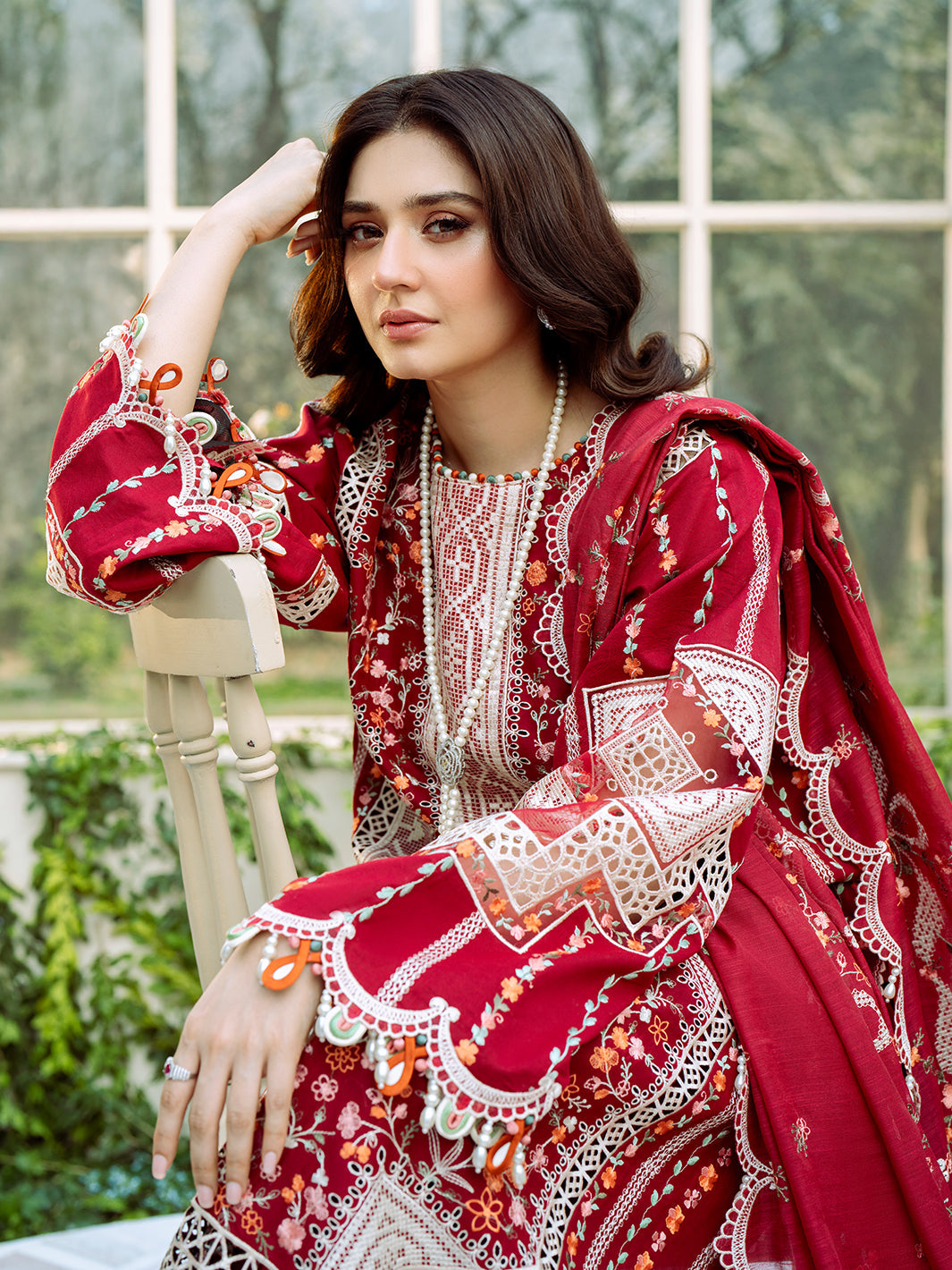 Bin Ilyas | Freesia Embroidered Lawn 25 | 103 - A by Bin Ilyas - Designer Dress - Type: Ladies Clothes - Available at Libayah - 100% Original