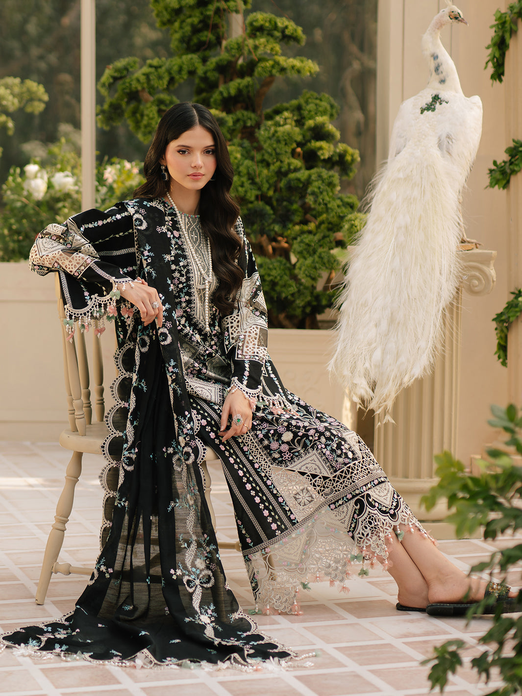 Bin Ilyas | Freesia Embroidered Lawn 25 | 103 - B by Bin Ilyas - Designer Dress - Type: Ladies Clothes - Available at Libayah - 100% Original