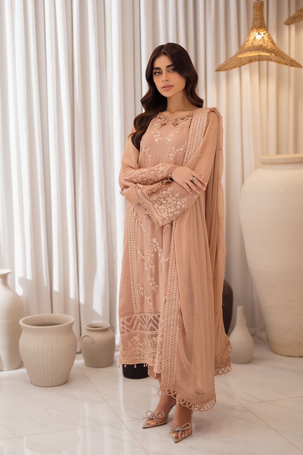 Azure | Luxe Formals | Beige Bliss by Azure - Designer Dress - Type: Ladies Clothes - Available at Libayah - 100% Original