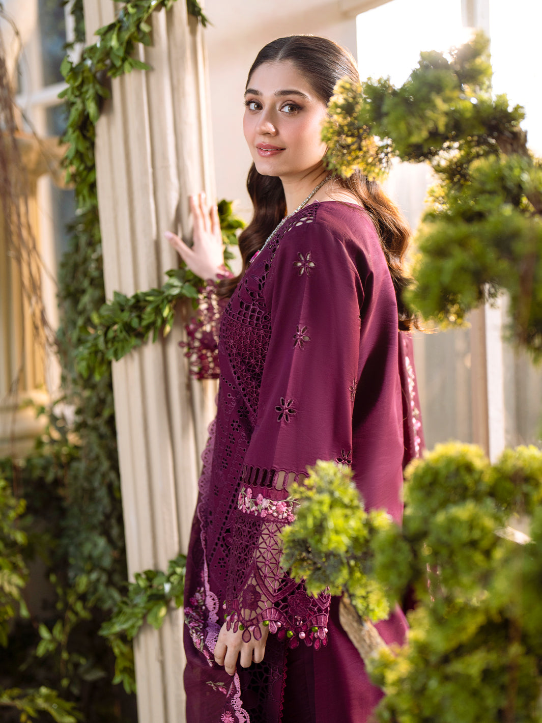 Bin Ilyas | Freesia Embroidered Lawn 25 | 106 - A by Bin Ilyas - Designer Dress - Type: Ladies Clothes - Available at Libayah - 100% Original