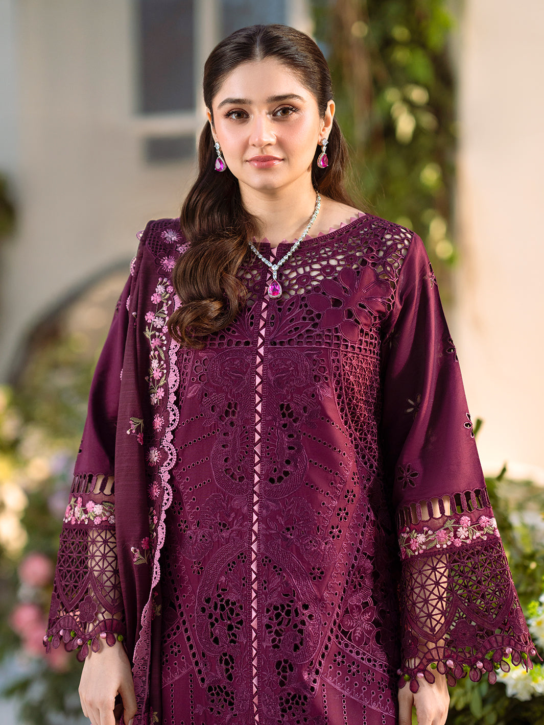 Bin Ilyas | Freesia Embroidered Lawn 25 | 106 - A by Bin Ilyas - Designer Dress - Type: Ladies Clothes - Available at Libayah - 100% Original
