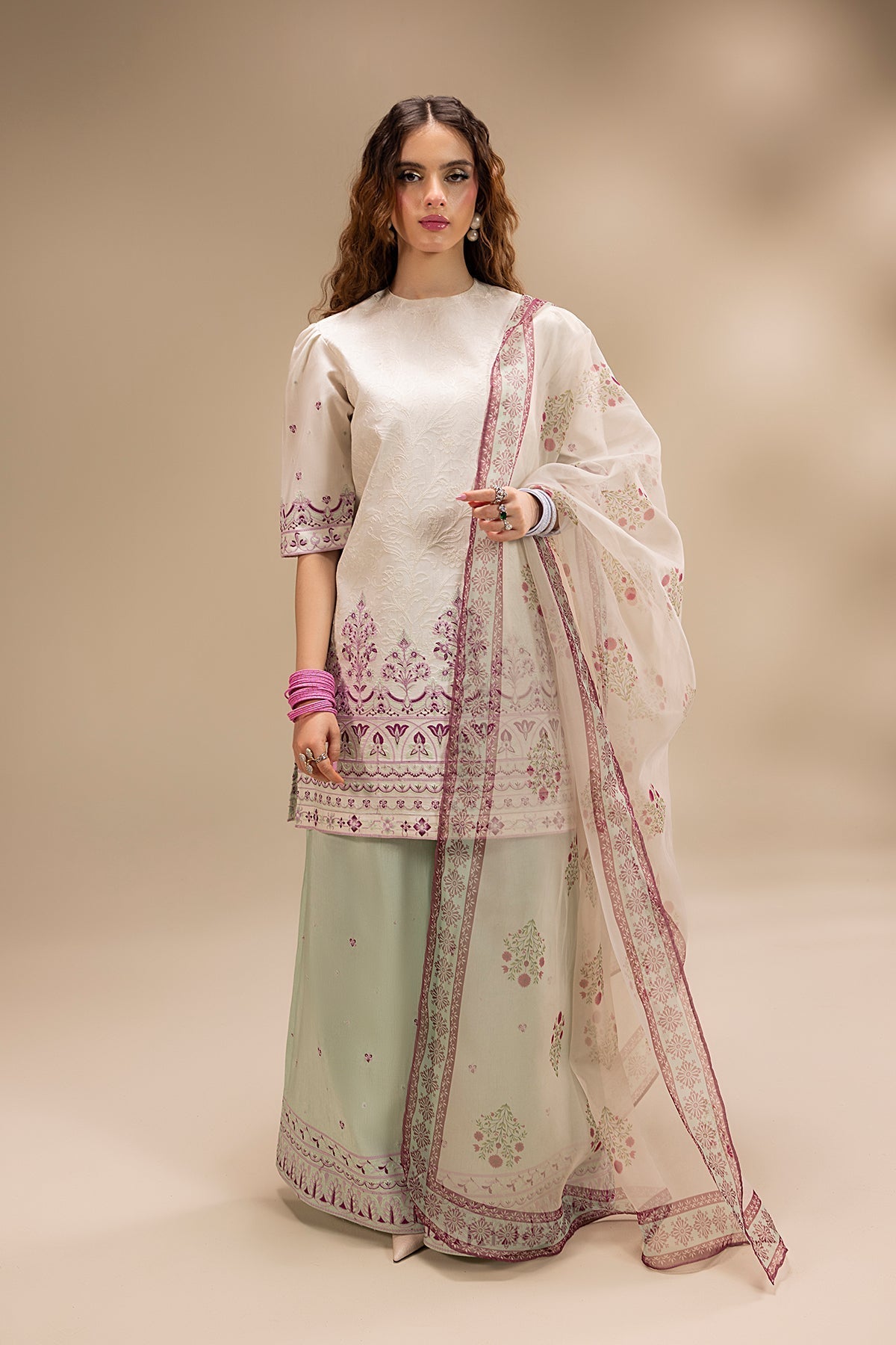 Erum Khan | Lillia Summer Edit | Pearl Blush by Erum Khan - Designer Dress - Type: Ladies Clothes - Available at Libayah - 100% Original