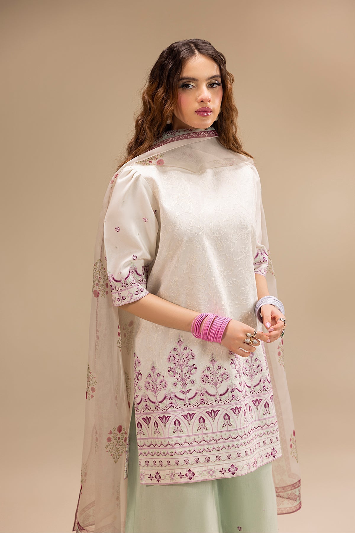 Erum Khan | Lillia Summer Edit | Pearl Blush by Erum Khan - Designer Dress - Type: Ladies Clothes - Available at Libayah - 100% Original