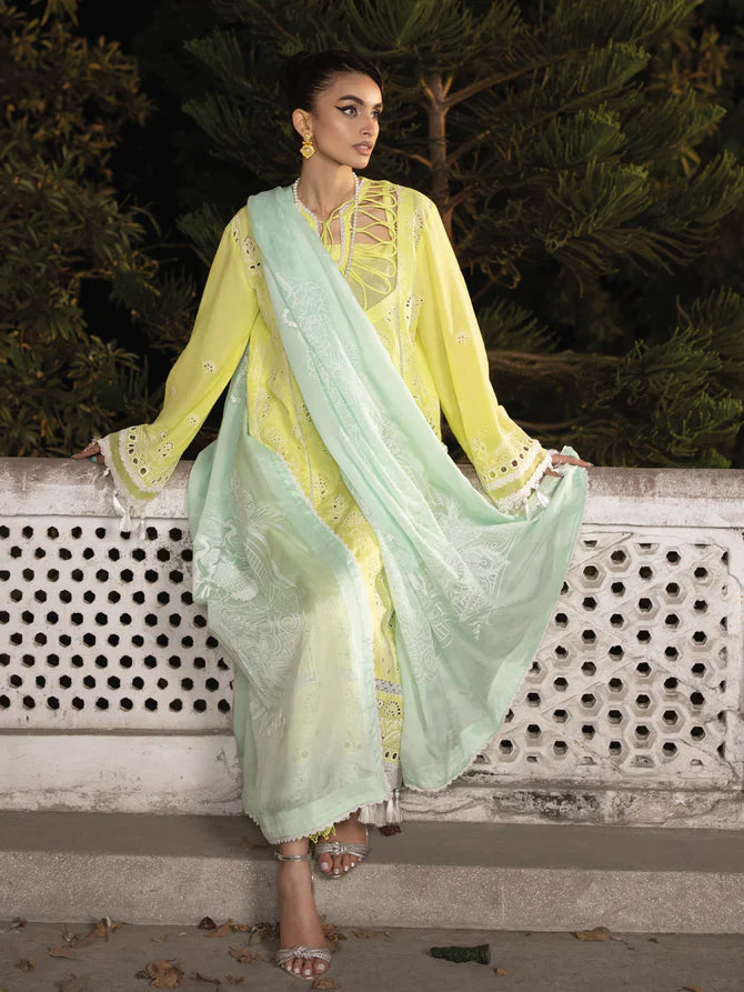 Faiza Faisal | Maya Luxury Lawn | Derya by Faiza Faisal - Designer Dress - Type: Ladies Clothes - Available at Libayah - 100% Original