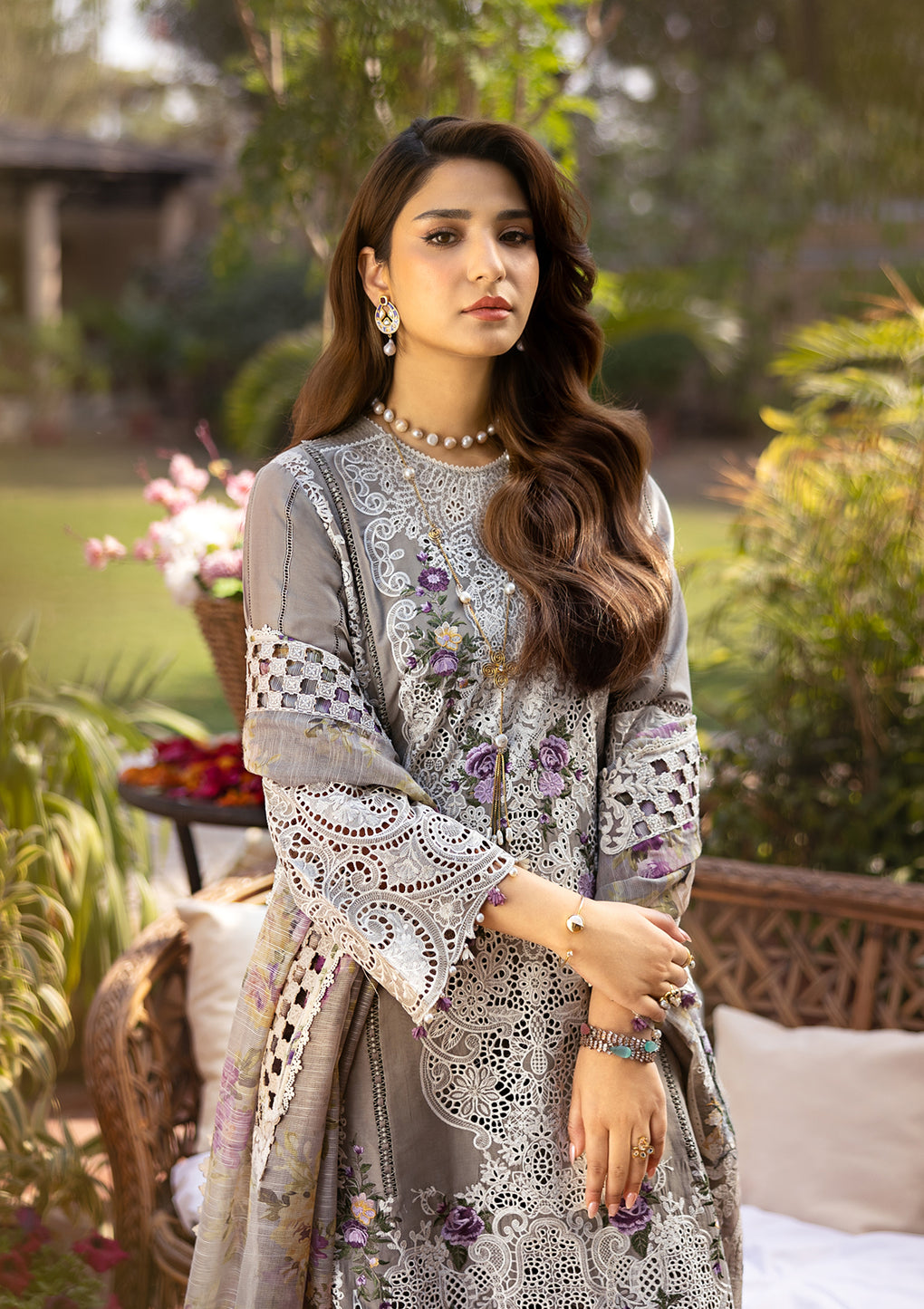 Elaf Premium | Luxury Lawn 25 | ELM-05 RAMSHA by Elaf Premium - Designer Dress - Type: Ladies Clothes - Available at Libayah - 100% Original