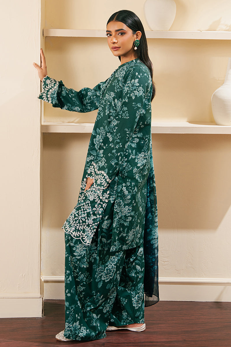 Cross Stitch | Embroidered Lawn Mahiri 24 | GRACE GREEN by Cross Stitch - Designer Dress - Type: Luxury - Available at Libayah - 100% Original