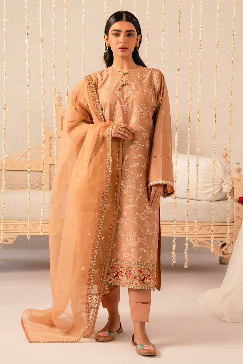 Cross Stitch | Mahiri Embroidered Lawn 24 | RUSTIC BROWN by Cross Stitch - Designer Dress - Type: Ladies Clothes - Available at Libayah - 100% Original