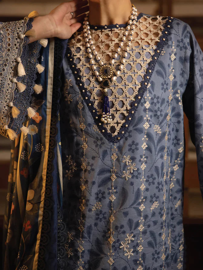 Faiza Faisal | Maya Luxury Lawn | Gamze by Faiza Faisal - Designer Dress - Type: Ladies Clothes - Available at Libayah - 100% Original
